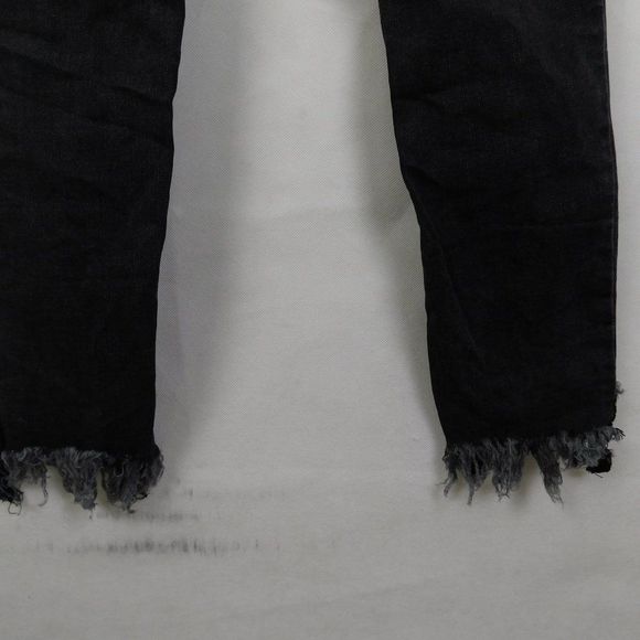 Free People Frayed Skinny Jeans Black 27 - Picture 8 of 10